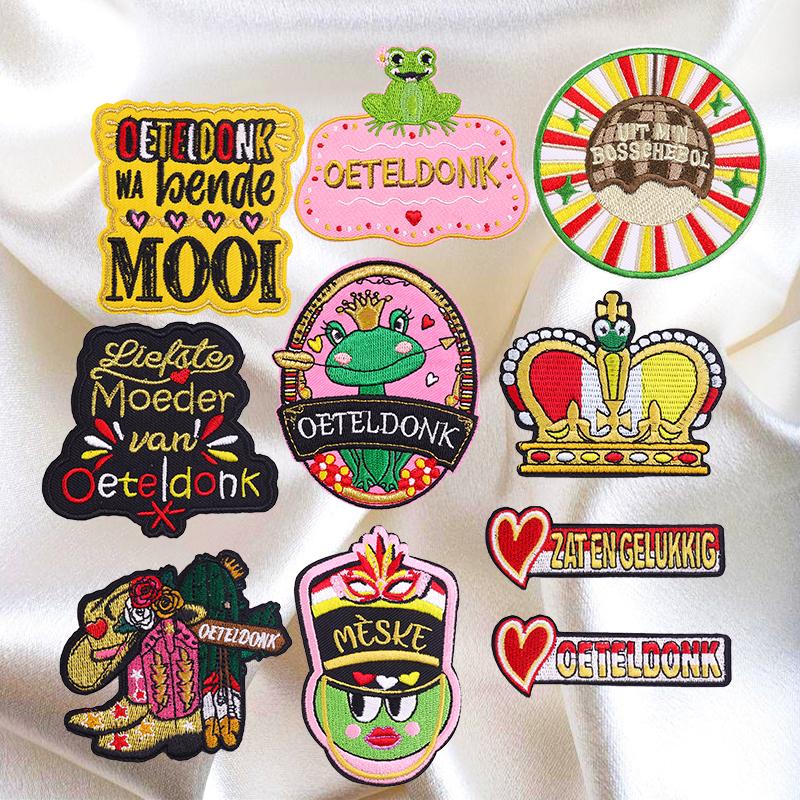 5 /12pcs Set Netherland Oeteldonk Emblem Embroidered Patches 12 Constellation Patch Carnival For Netherland For Clothing Sew Diy 