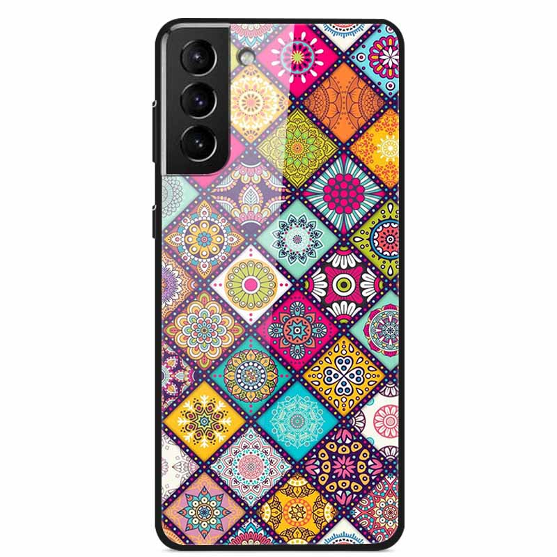 For Samsung S22 5G Cases S22Plus S22Ultra 5G Tempered Glass Hard Back Cover for Samsung Galaxy S22 Plus Case S22Ultra S22+ Cover