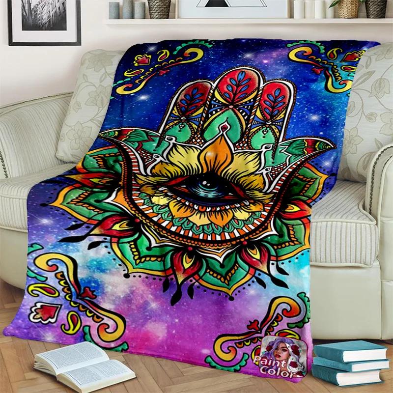 3D Evil Eye Nazar Tree of Life HD Blanket,Soft Throw Blanket for Home Bedroom Bed Sofa Picnic Travel Office Cover Blanket Kids