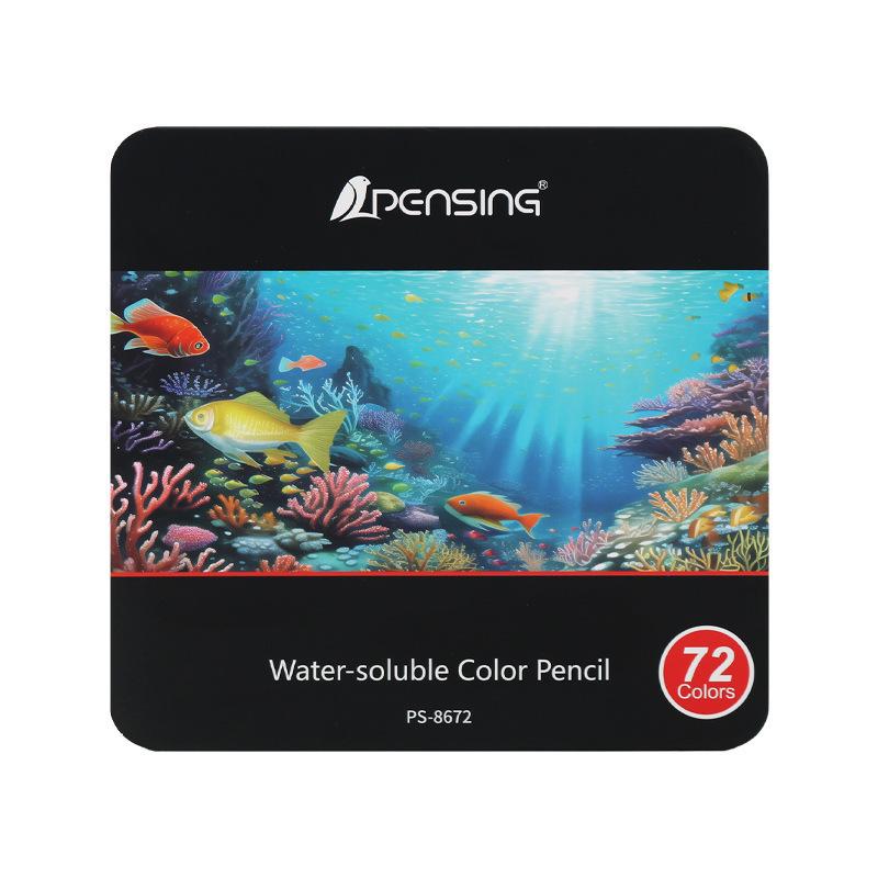 Erasable Student Colored Pencils, Hexagonal, Water-Soluble, 72 Colors, with Erasers HB
