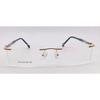 RSINC RimLess frame/eyeglass/Spectacle, Optical, Metal For Men And Women,  Play Gold Silver Black 3120 53-18-145 (IB-2) M1