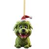Grinch Stole Christ Green Puppy Pattern Acrylic Pendant Christmas Decor Prop For Holiday Vehicle Decor