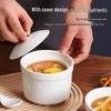 Chixing Pure White Ceramic Steaming Bowl with Lid