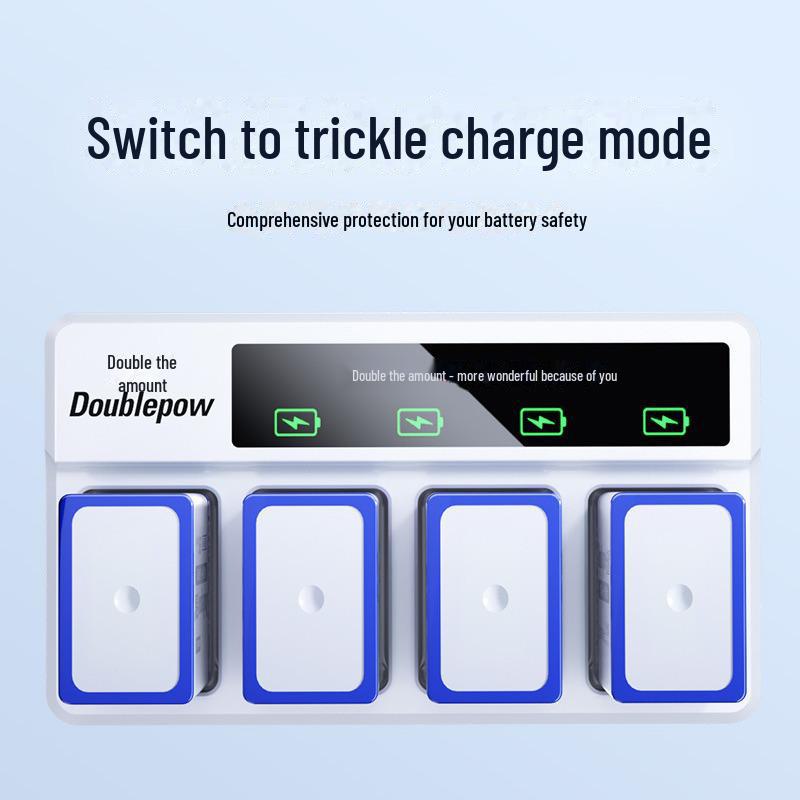 Enhanced 9V280 NiMH Rechargeable Battery Set with Intelligent Fast Charger and LED Display