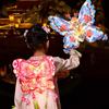 Butterfly Lantern Handheld Spring FestivalDecor DIY Chinese Traditional Lantern for Hanfu Cosplay Chinese New Year Mid-Autumn Festival Decoration