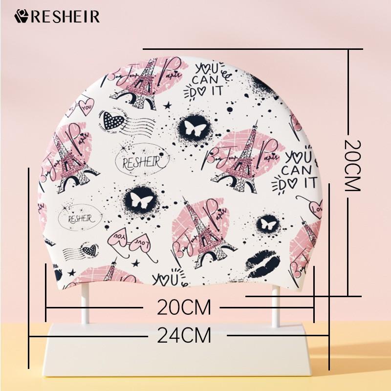 

Swimming Cap Adults Men Comfortable Long Hair Korean Fashionable Silicone Ear Protection Printed