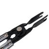 Press-Down Brake Pad Retainer Pliers with Steel Tool Body and Opposing Gripping Tips for Removing and Repositioning Brake Hardware Tasks