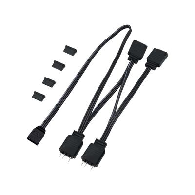 Cabo Extensor Divisor ARGB de 3 Pinos 5V 1 Fêmea para 4 Machos Cabo Adaptador ARGB de 3 Pinos Para Sincronização ARGB de Computador