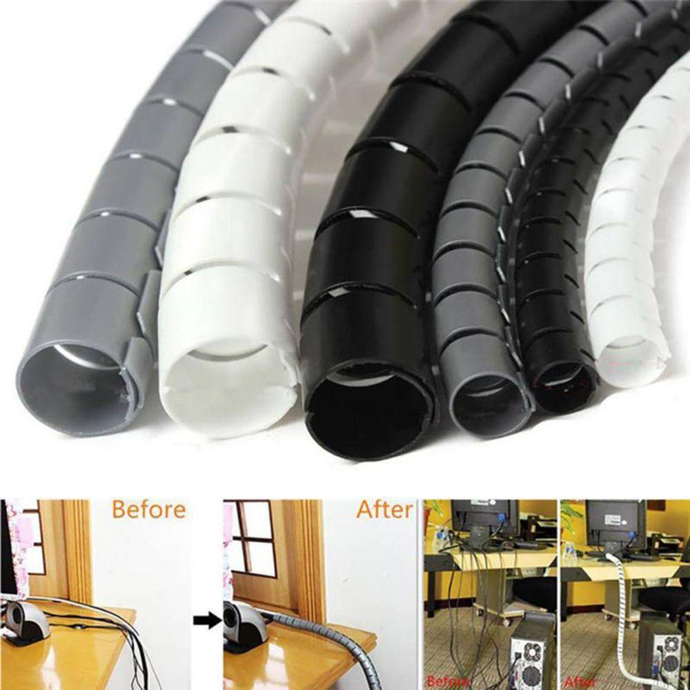 

PE Plastic Spiral Wrap Band Cable Bundler Sleeving Tube Power Cord Organizer Cable Protector