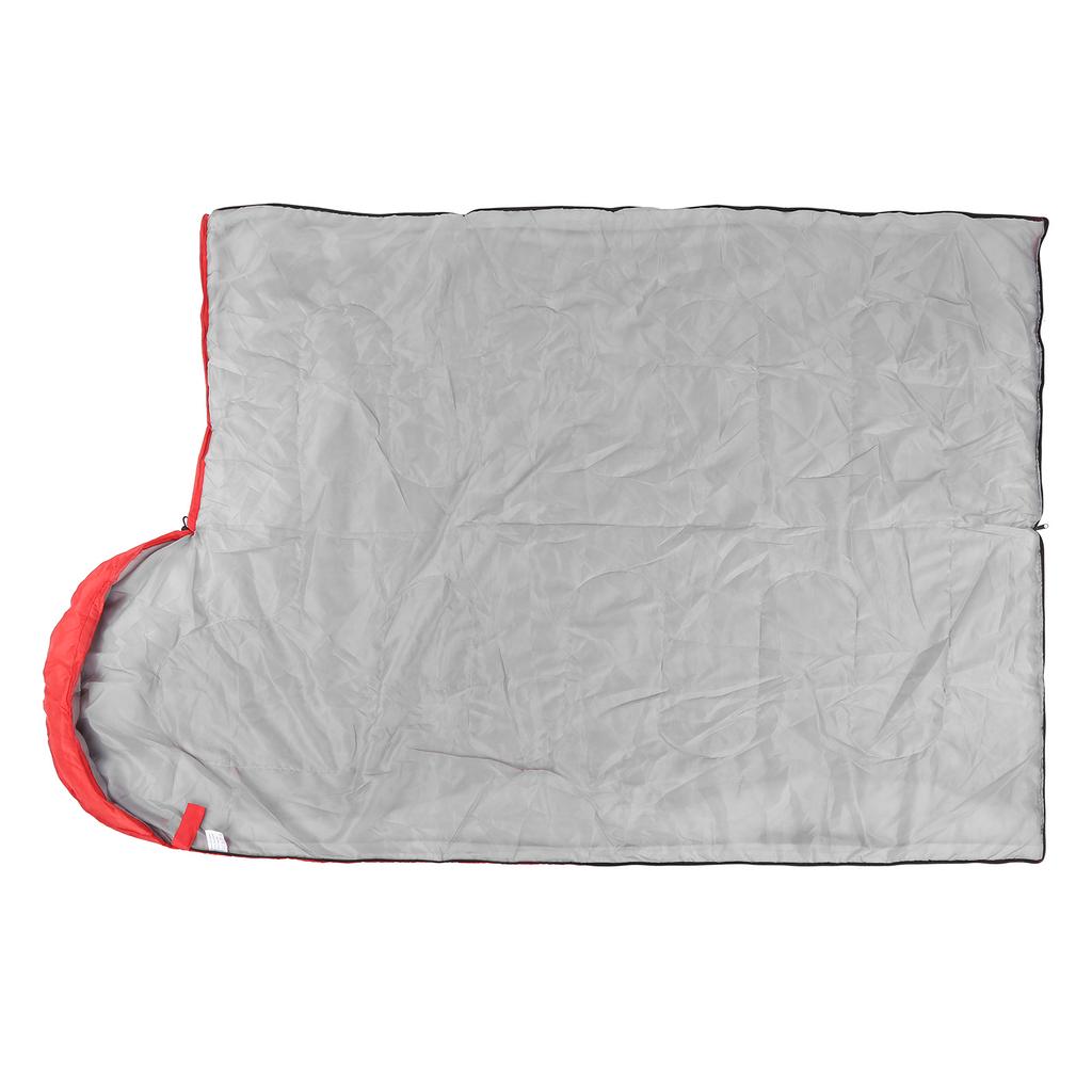 Dorosły Zewnętrzny Kopertowy Śpiwór z Kapturem Wodoodporny na Kemping Wędrówki Backpacking Czerwony