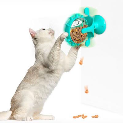 Dual-Use Slow Feeder Turntable Toy for Cats & Dogs - Interactive Puzzle Feeder, Anti-Choking Pet Food Dispenser,