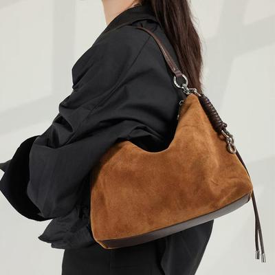 Genuine Leather Underarm Bag, Soft Bag, Matte Cowhide Single-shoulder Handbag, Large-capacity Crossbody Bag