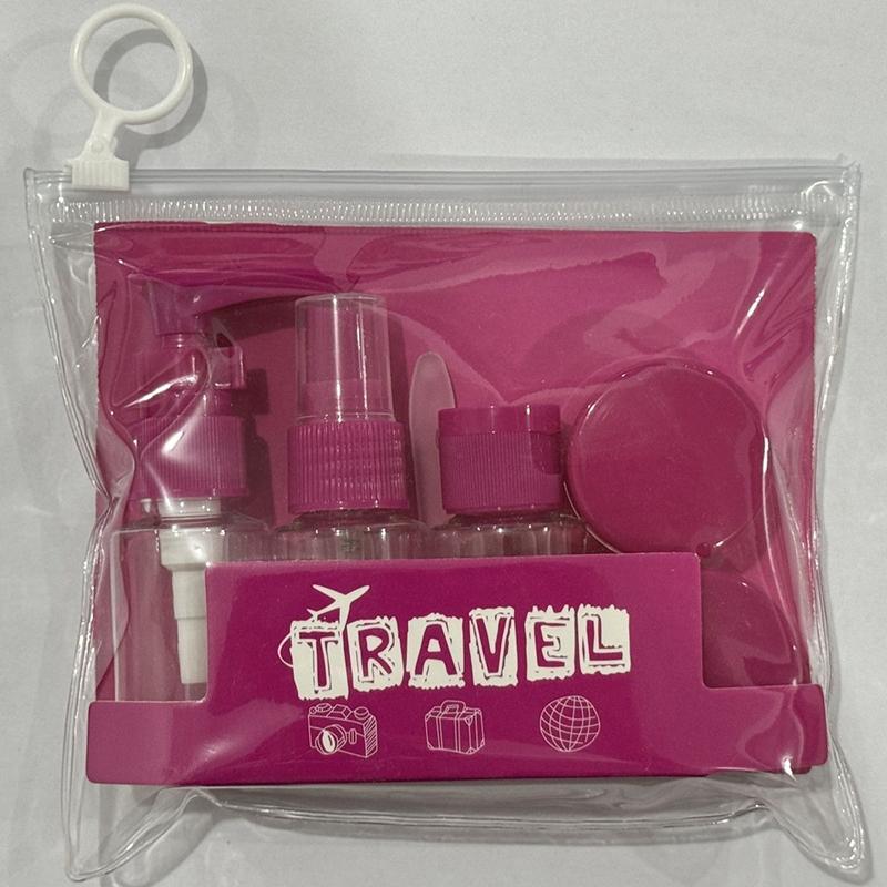 Kit de 6 Frascos de Tamanho Viagem à Prova de Vazamento Recipientes Portáteis para Higiene Pessoal Vazio Cosmético Loção Tônico Spray Shampoo Essenciais Creme