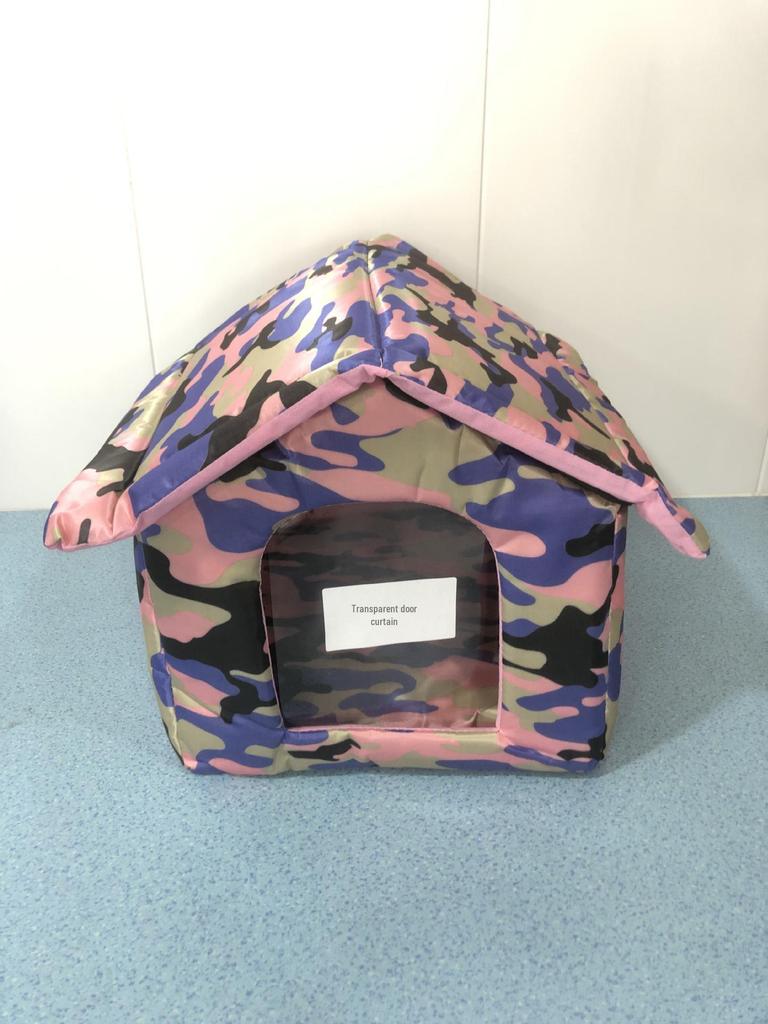 Waterproof Outdoor Cat House: Foldable, Removable, Washable, and Warm 4-Season Pet Villa Tent for Cats and Dogs.