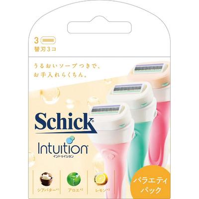 Sic japan Cic. Zestaw INTUITION Variety Pack, 3 wymienne ostrza Wymienne ostrza dla kobiet Maszynki do golenia dla kobiet Podczas wymiany ostrza należy uważać, aby nie włożyć ostrza do maszynki.