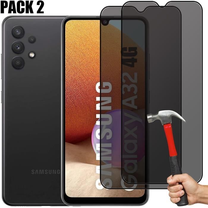 Film de protection en verre trempé - BOOLING - Compatible Samsung Galaxy A32 - Anti espion - Installation facile - 9H