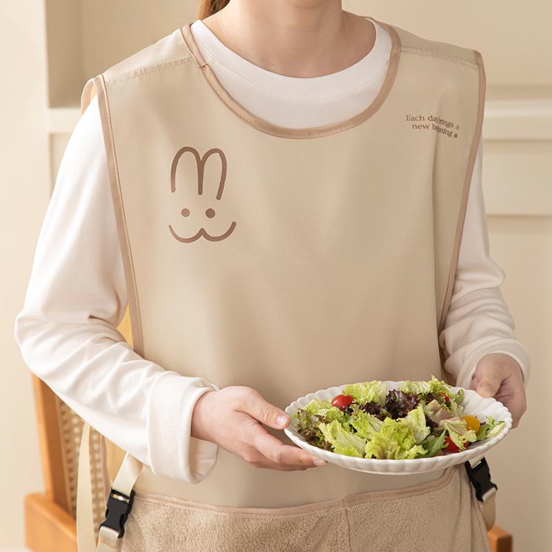 Waterproof Sleeveless Kitchen Apron - Oil-Proof, Hand-Wiping Vest-style Workwear for Cooking and Catering