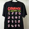 Vintage Courage the Cowardly Dog Cartoon Print Short Sleeve TShirt Retro Unisex Graphic Tee S Nostalgia Summer Streetwear Top