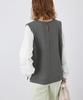 ROPE PICNIC Woven Fabric Combination Gray Women's Pullover, (07)