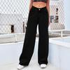 Cross-Border Plus Velvet Fashion Jeans for Women - European/American High Street Straight Loose Style