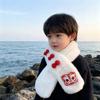 Children's Versatile Red Winter Scarf: Chinese New Year Style Plush Neck Gaiter for Boys and Girls