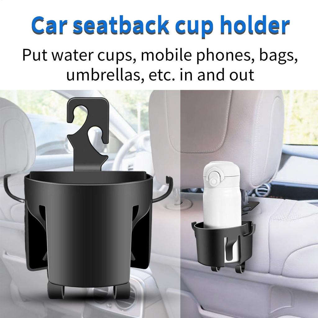 Backseat Cup Holder For Car Car Seat Hooks For Headrest Beverage Bottle Storage Organizer Accessories For Automotive Interior