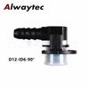 10pcs Water Pipe Connector ID12-ID6-90degree L Type Quick Coupling For Fuel Auto Water Pipe