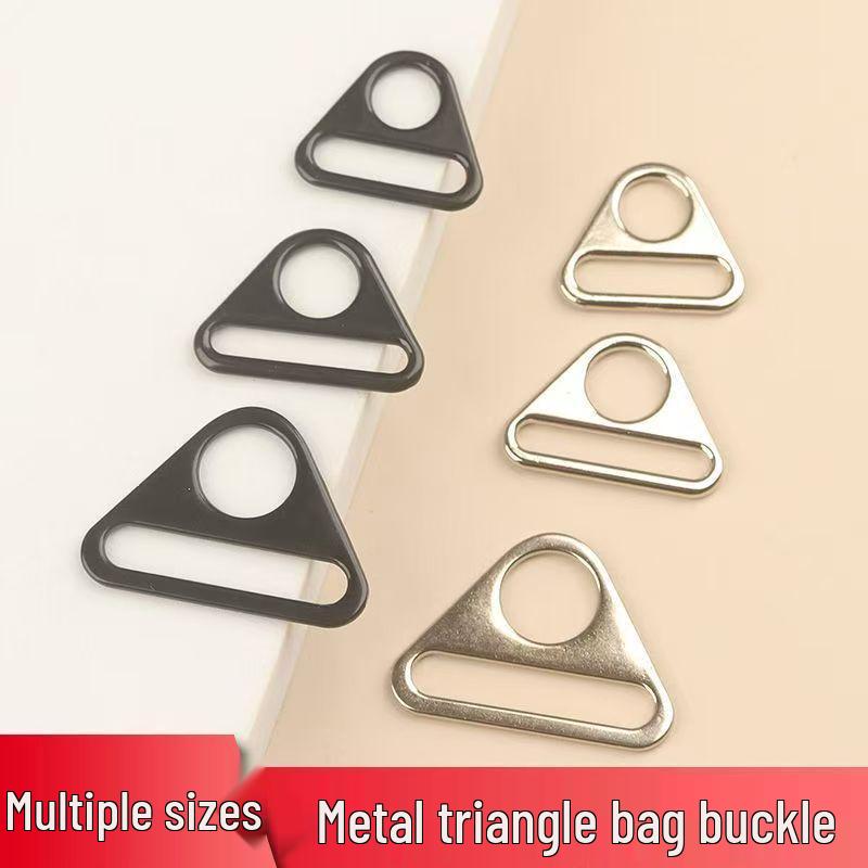 

Zinc Alloy Die-cast Triangle Buckle for Bag Straps and Webbing Adjustment White Nickel: Inner Diameter 20mm