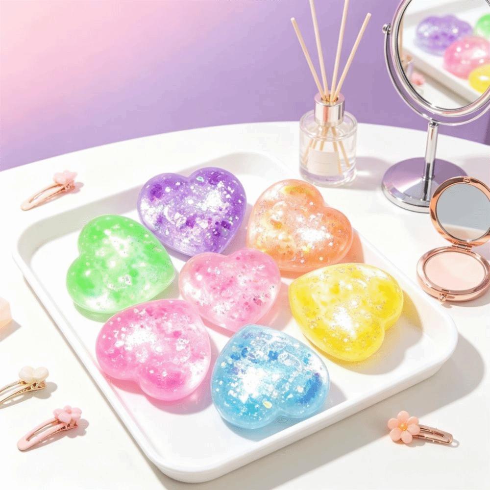 5 Stück Farbwechselndes Squishy Spielzeug Herzförmiges Quetschspielzeug Liebe Knetspielzeug Partygeschenk