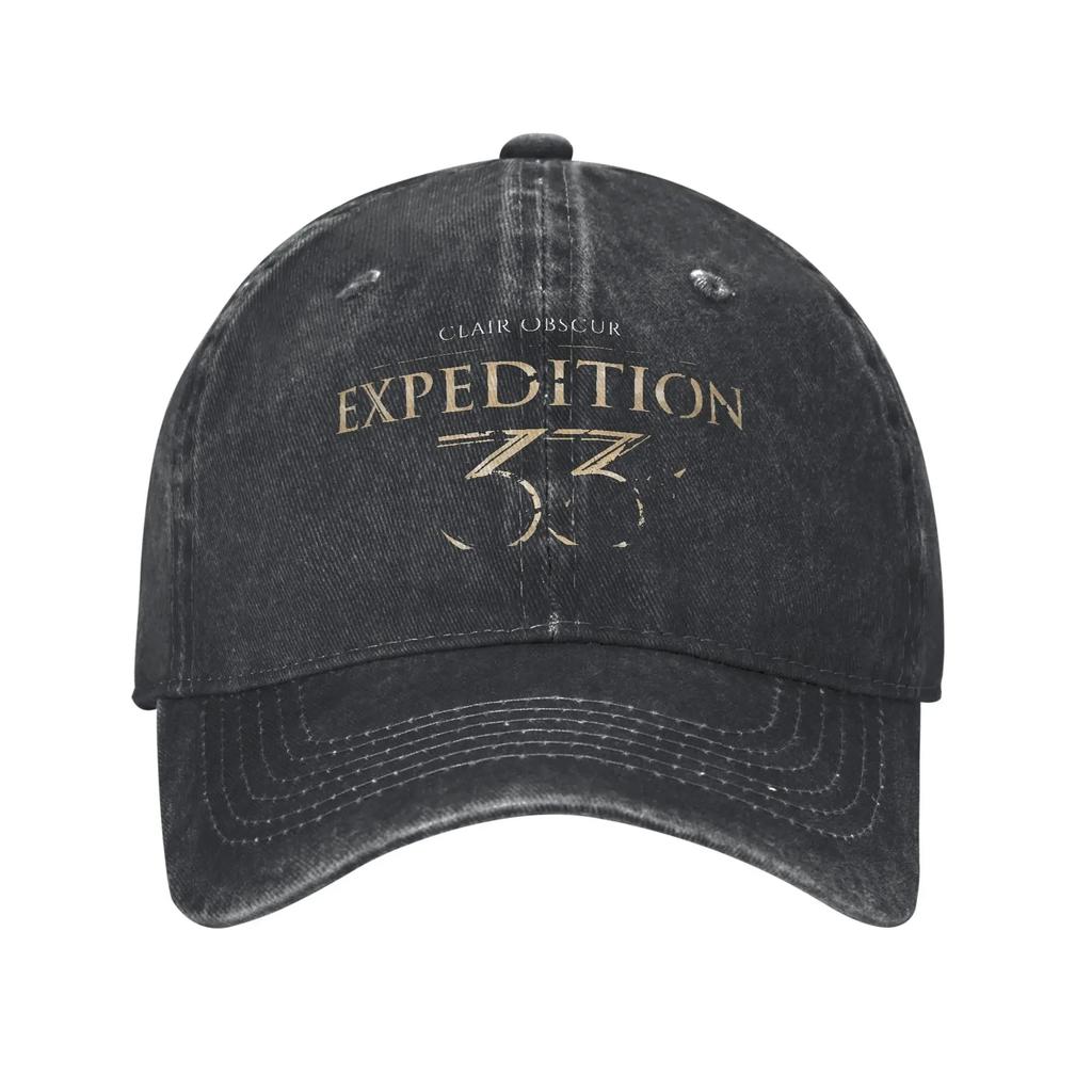 Clair Obscur Expedition 33 Né à l'Aube des Temps Hommes Femmes Casquettes de Baseball Casquettes Lavées Effilochées Chapeau Ajustable Casquette de Soleil