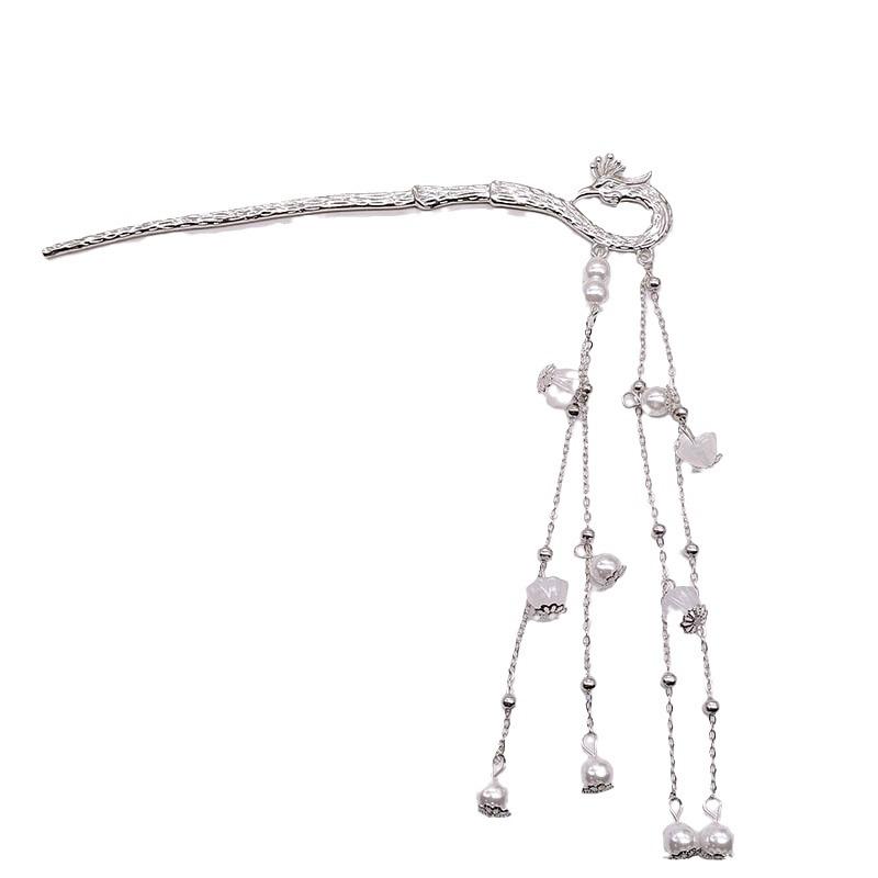 Summer 2026 Phoenix Tassel Hairpin: Elegant Water Drop Design for Hanfu Qipao Updos.