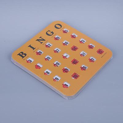 5Pcs Bingo Game Card Easy-Read With Sliding Windows Reusable Logical Thinking Ability Game Bingo Board Game Party Gift