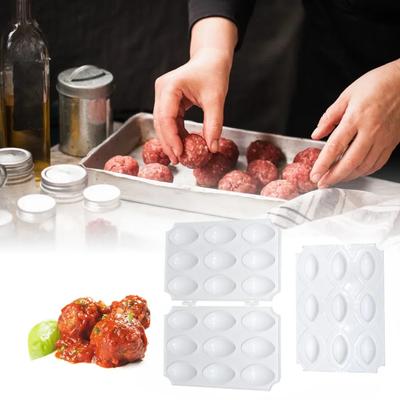 9 Holes Manual Meatball Maker Machine Meatloaf Mold DIY Stuffed Minced Meat Processor Desserts Cake Kitchen Tools Accessories