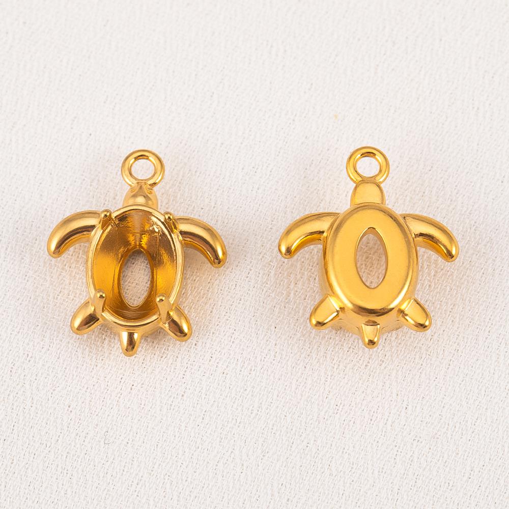 1pc 5pcs 8pcs Stainless Steel Fish Dolphin Turtle Octopus Crab Pendant Base Frames Blank Bezel DIY Necklace Charm Jewelry Making