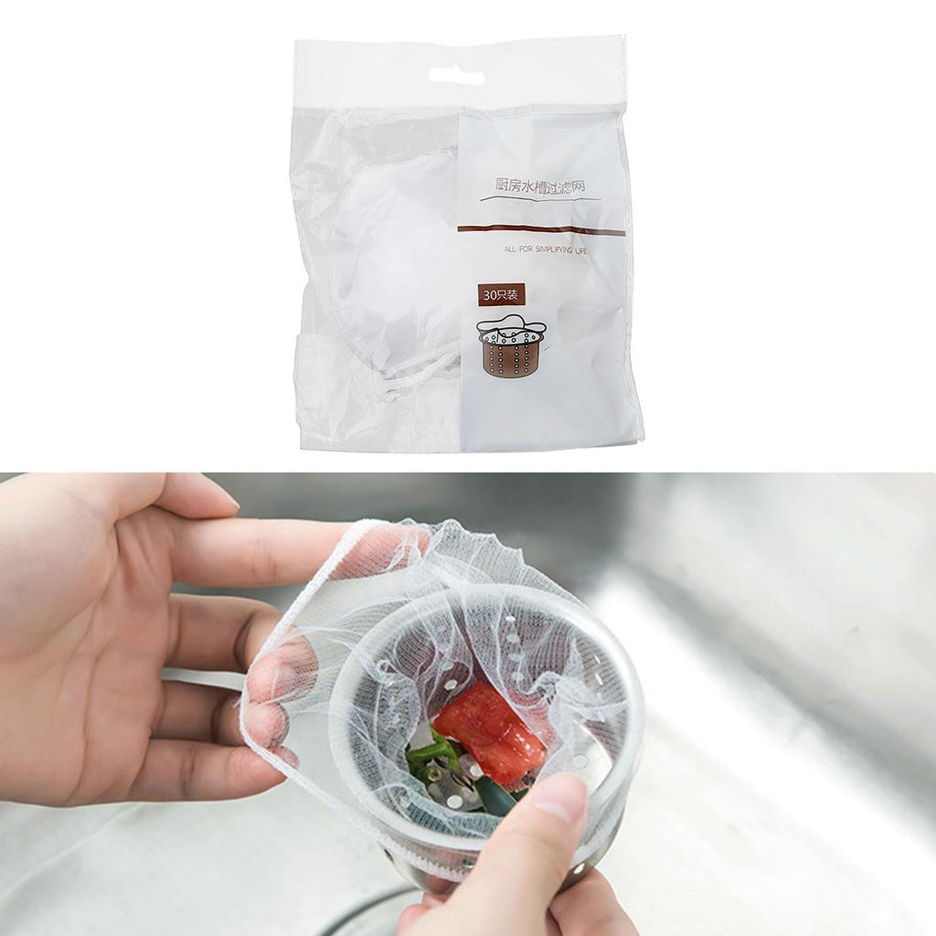 Küchenspüle Müllfilter Netz Polyester Hohe Dichte Einweg Elastisch Geruchlos 30 STÜCK