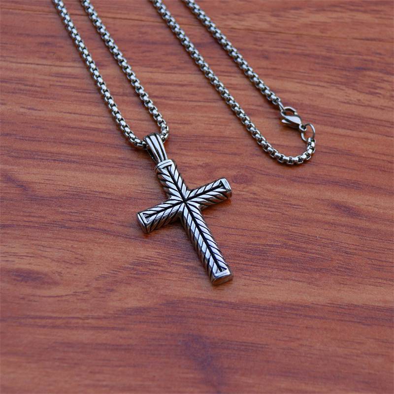 Cross Pendant Stainless Necklace Jewelry Fashion Vintage