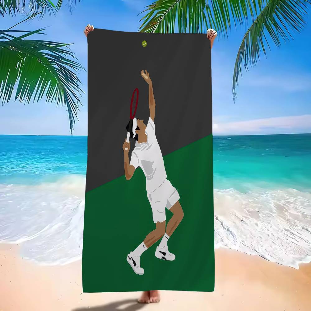 Tennis US French Open Sport Canvas Mikrofaser Strandtuch Saugfähig Schnelltrocknend Weich Yoga Schwimmen Resort Bergsteigen Handtuch