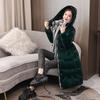 Glossy Quicksand Down Cotton Jacket Women's 2025 Winter New Slim Slimming Hooded Warm Cotton Jacket Padded Jacket