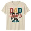 Dad By Day Gamer By Night Funny Fathers Day TShirt Gift