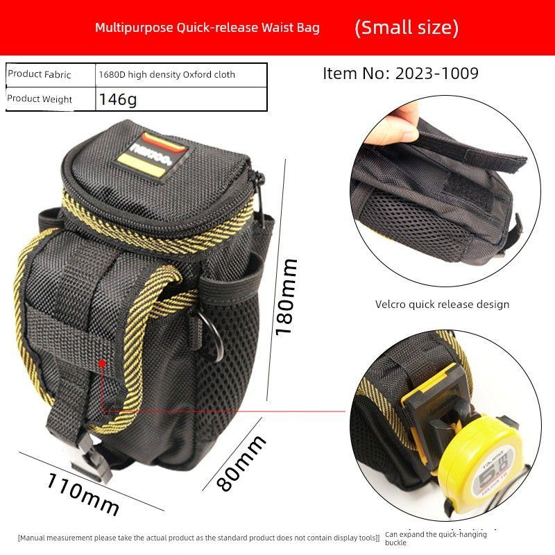 

Nakioo Multi-Functional Portable Tool Fanny Pack Construction Site Work Kit Small Size Cleaning Mobile Phone Bag Brief Case Small size fanny pack