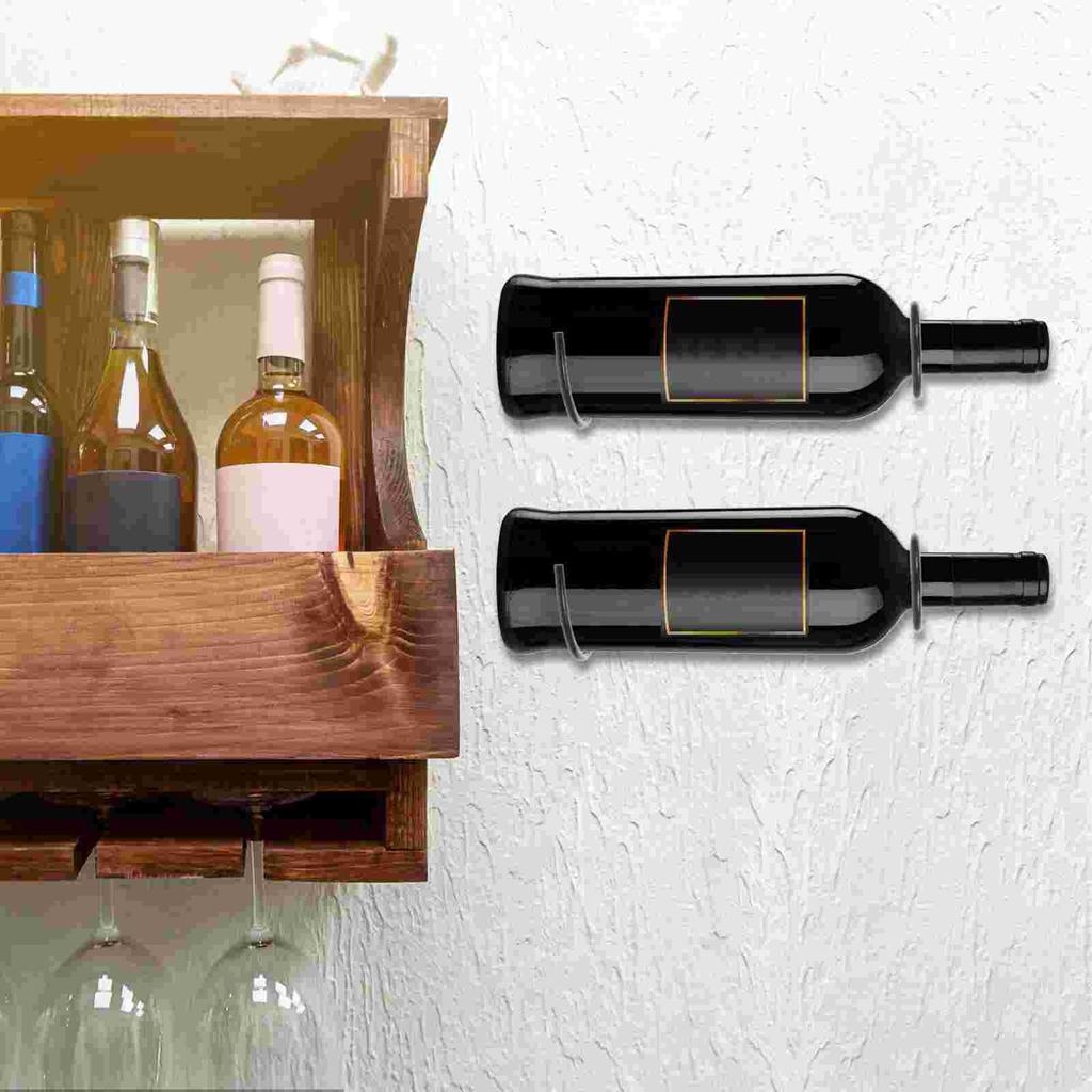 6 Pcs Wand Montiert Rack Flasche Halter Rot Display Hängen Racks Eisen Organizer Baby Die Auto Lagerung