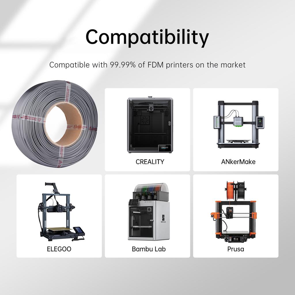 PETG Filament 1.75mm 3D Printer Filament 1kg(2.2lbs) Higher Toughness 3D Printing Filament