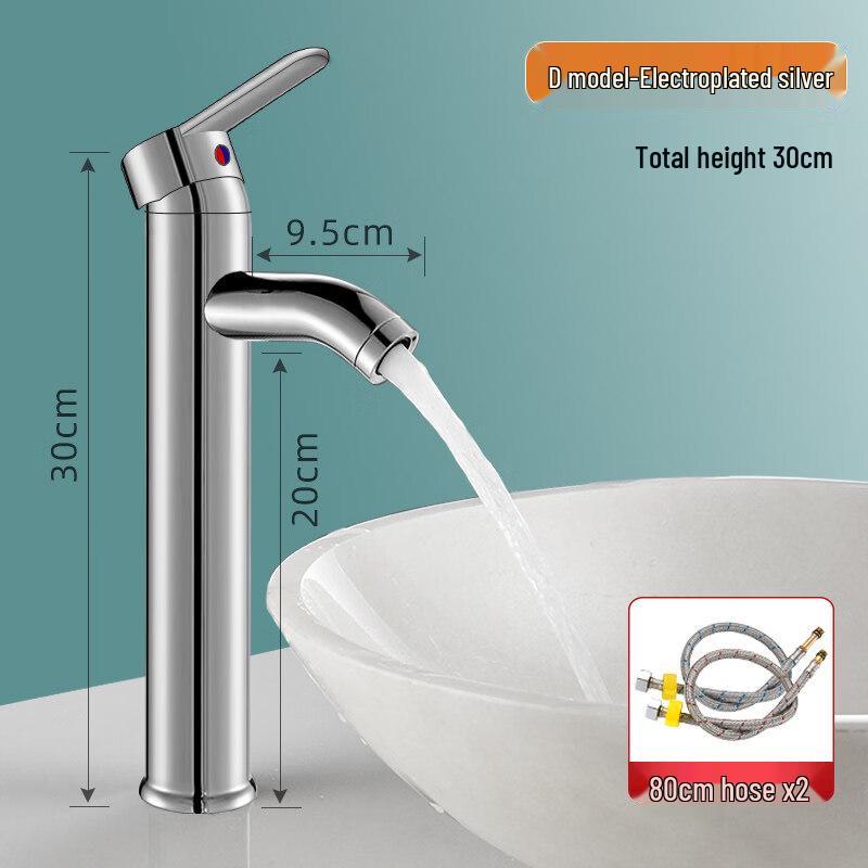 TLXT Tall Hot & Cold Countertop Basin Faucet