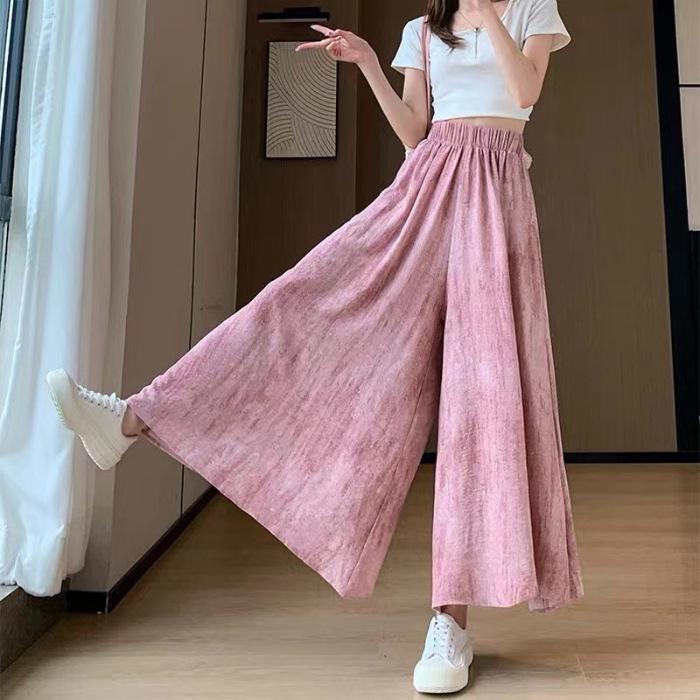 

Plus Size Tie-Dye Skirt Pants for Women - Summer Thin Yamamoto Drape Style XXXL