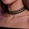 1PC Vintage Hippy Stretch Tattoo Choker Necklace Elastic Choker Fishing Line Tattoo Necklace for Women