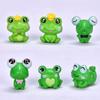 Cute Frogs Figurine, Garden Frogs Ornaments Animal Model Fairy Garden Miniature Moss Landscape Diy Craft Supplies