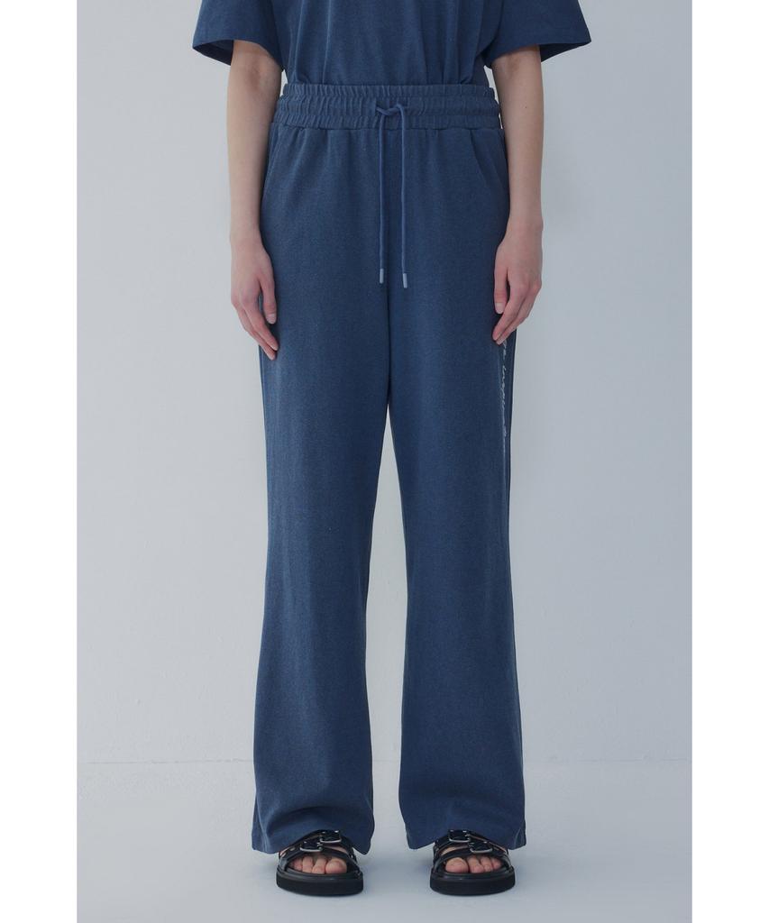 Bobeu Lettering Pigment Wide Pants_Navy 7156230012