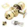 WOLFPACK PROFESSIONAL LINE - Wolfpack Door Knob With Key Both Sides Brass Plated.