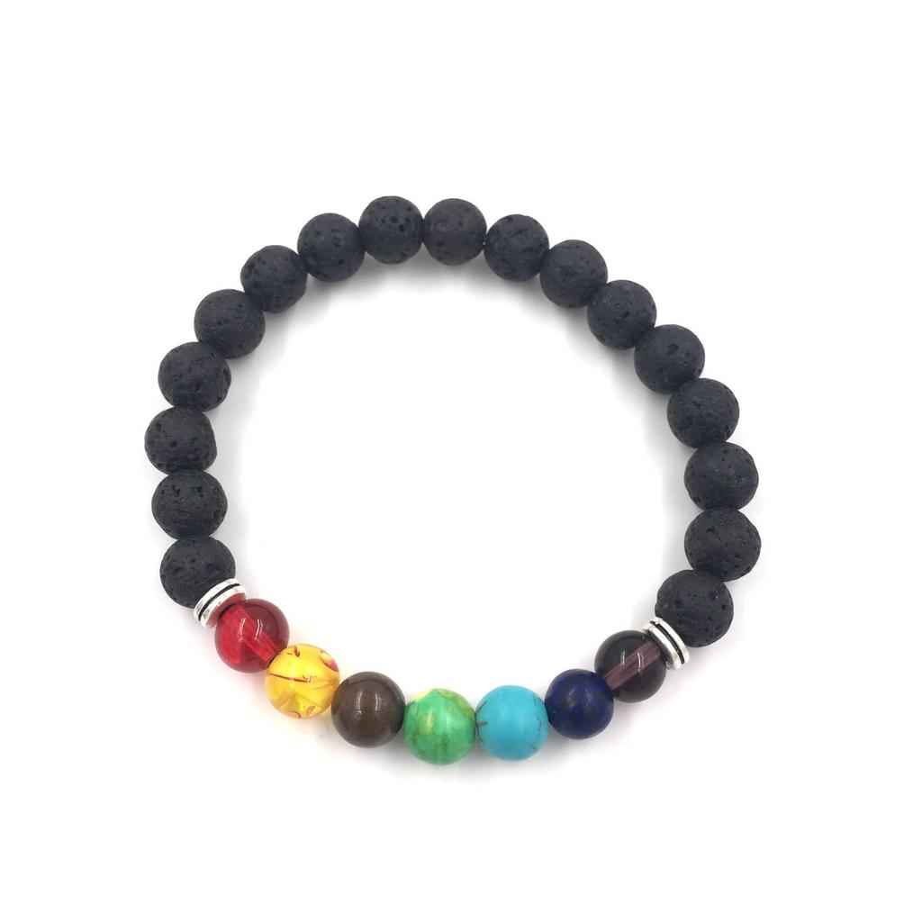 Galaxy Solar System Bracelet: Natural Stone Beads with Eight Planet Charms for Women