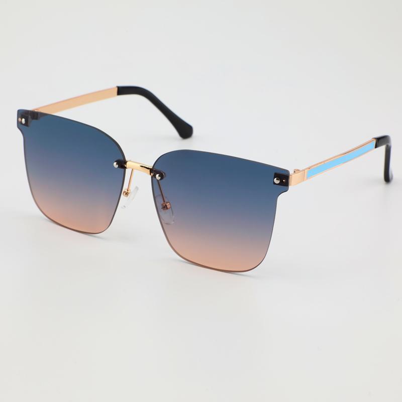 Fashion New Large Frameless Sunglasses Personality Gradient Color Trendy Accessories Sun Glasses UV Protection Female